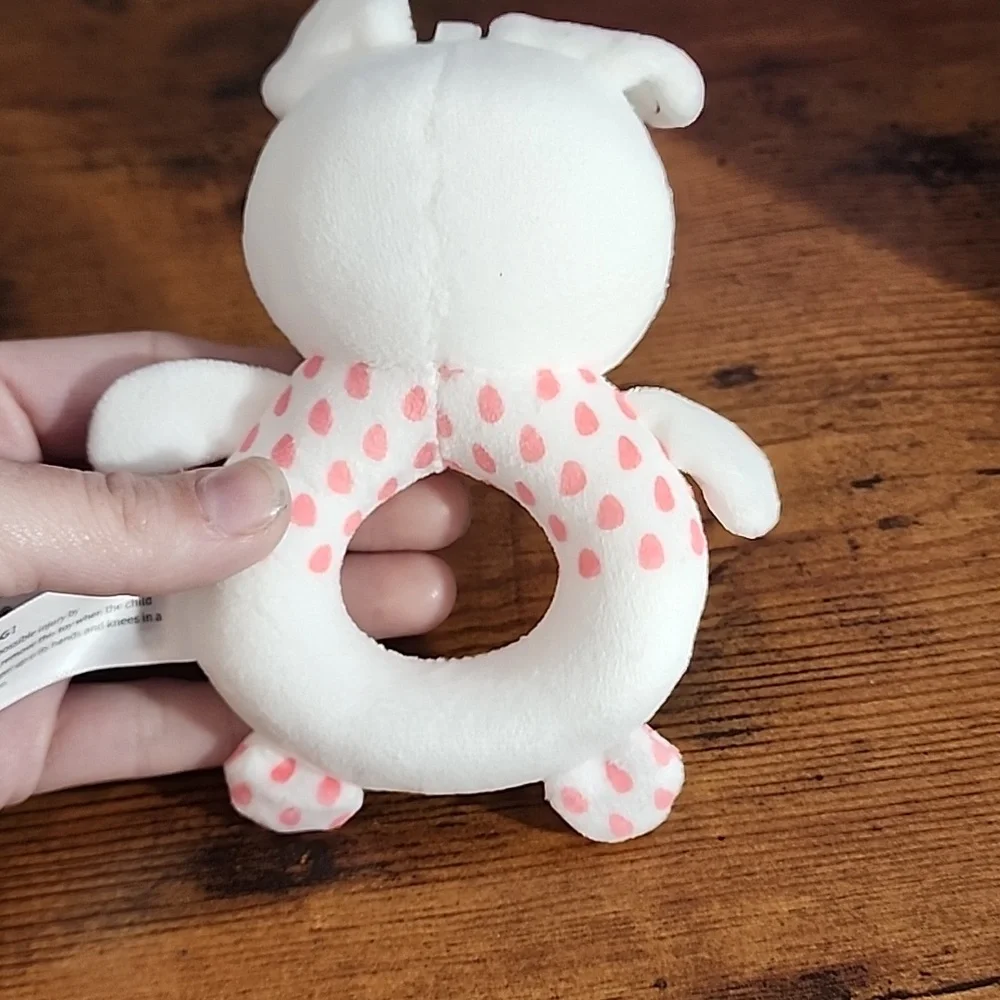 Cute Cartoon Animal Infant Baby Rattling Rattle, Teether Toy Blue & White Sheep